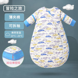 2025 ถุงนอนเด็กเด็กฤดูใบไม้ผลิฤดูใบไม้ร่วงและฤดูหนาวผ้าฝ้ายหนาพิเศษสำหรับเด็กอุปกรณ์ป้องกันการเตะชุดนอนใช้ได้ทั้งสี่ฤดูกาล