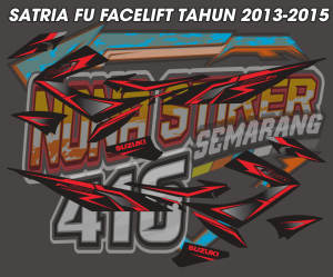 STIKER STRIPING DECAL SATRIA FU FACELIFT TAHUN 2013-2015 NS 001