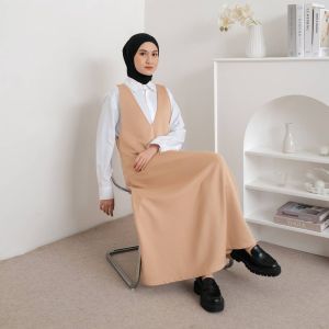 Overall Wanita - Overall Dress - Overall Wanita Muslim - Long Dress Muslim - Longdress Korea - Dress Polos - Mizty Overall