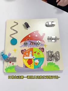 Baby Basic Skill Busy Board Montessori Toys Zip Button Unlocking Game Fine Motor Skills Training Early Educational Learning Toys2026