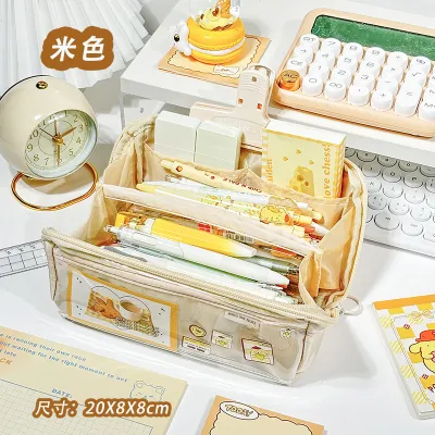 Tempat alat tulis kotak pensil aesthetic Tas PenaTempat Pencil Tas Pensil kapasitas besar