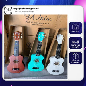 Đàn ukulele soprano 21 inch ( Nâu cafe - xanh ngọc - trắng )