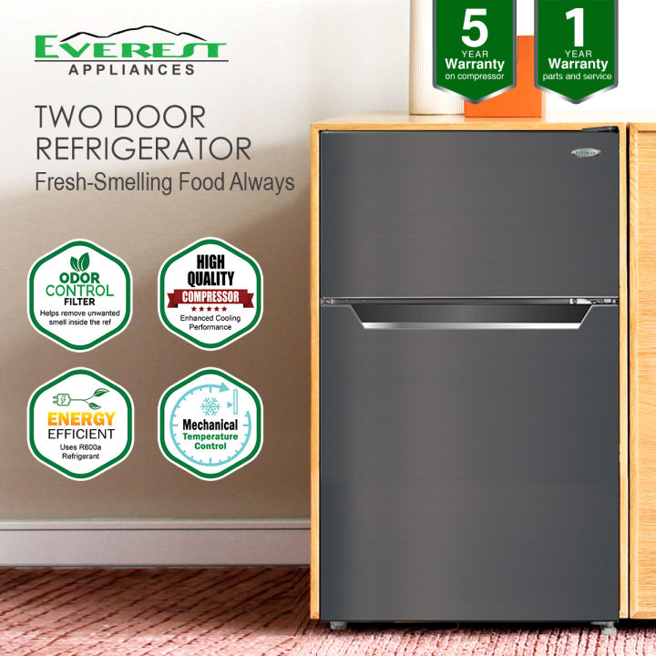 EVEREST 3.1 cu.ft Two Door Refrigerator NonInverter Technology