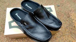 Sepatu Sandal Pria 100% Kulit: Slop Pria Kulit Asli