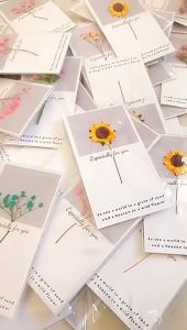 Dried Flower Blessing Card for Christmas New Year Gift Birthday Business Thank-you Greeting Cards