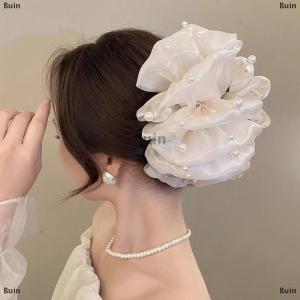 [COD] Buin Summer Sweet Multi-layer Mesh Tulle Big Bow Hair Claw Clips For Women Elegant Bowknot Ponytail Clip New Headdress Accessories