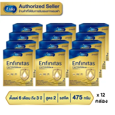 นมเอนฟาแล็ค เอนฟินิทัส สูตร2 ชนิดจืด 475 กรัม Enfalac Enfinitas 2 นม เอนฟา แล็ค นมผง Enfa lac (475 กรัม x 12 กล่อง)