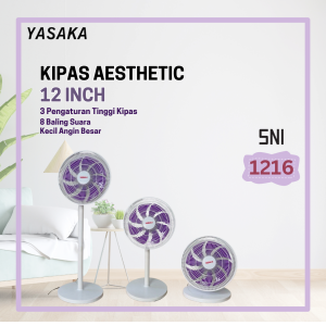 KIPAS ANGIN YASAKA 12 INCH TYPE 1216 | dengan 3 Fungsi dan Tidak Berisik