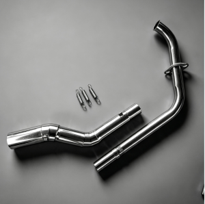 Yamaha r15 v3 stainless elbow on Akrapovic Round with Db reducer