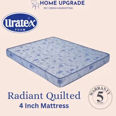 Uratex Radiant Quilted Foam Mattress - 4 Inch Thickness (Single Double Full Double Queen)