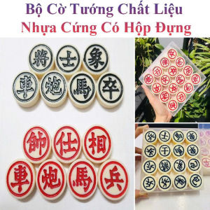 Bộ Cờ Tướng Nhựa Cứng Bàn Cờ 43X39Cm Gấp Gọn (Kèm Hộp Đựng)