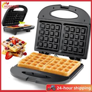 【HOSPORT】เครื่องทำวาฟเฟิล เครื่องทำวาฟเฟิล เครื่องทำวาฟเฟิลแบบพกพา เครื่องทำวาฟเฟิลขนาดเล็กป้องกันการลวกสำหรับแซนวิชวาฟเฟิล