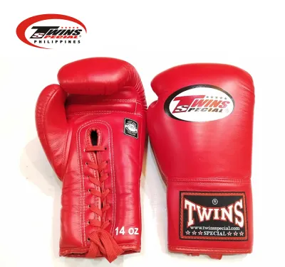 Twins Special Lace-up Pro Boxing Gloves Red