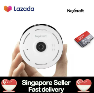 Nexcraft 1.3mp 360 Smart Phone CCTV Camera for Home IP Security Video Mobile Wireless Panoramic Fish Eye len Night Vision Spy DVR Nanny Child Pet Surveillance Handphone Xiaomi Bay Monitor outdoor Mini Hidden recorder 7 STAR Vstarcam PTZ IR Mobile