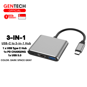 SG GENTECH 8 in 1 USB C HUB Type C To HDMI Adapter USB3.0 RJ45 SD Card Reader Data Transfer 100W PD Charging