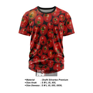 Kaos Jersey Full Printing Sayuran Tomat