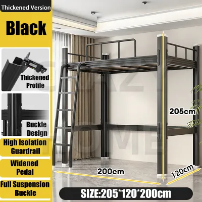 Bunk Bed Double Decker Bed Frame with Ladder Steel High Quality Heavy Duty Extra Bulk Supply for Schools Besi Katil Tidur上下铺