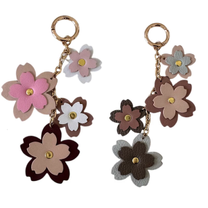 Vintage Style Flower Keychain Handbag Ornament Car Keys Holder Mobile Phone Decoration Suitable for Women and Girls