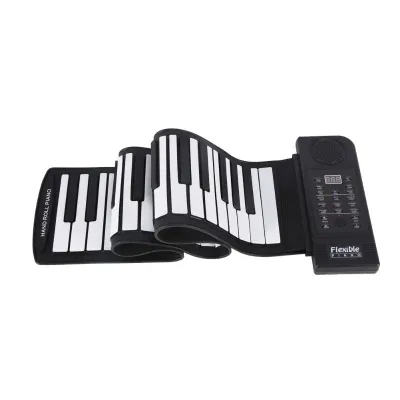 Portable 61-Keys Roll up Soft Silicone Flexible Electronic Digital Music Keyboard Piano - Intl - intl