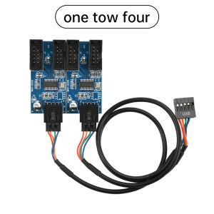 diymore 9-pin USB 2.0 multiplier 1-to-2-port 4-port male socket 9-pin female 1-to-2 1-to-4 splitter adapter card