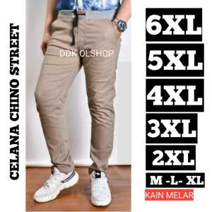 CELANA PANJANG CHINOS PRIA SUPER BIG SIZE JUMBO KARET PINGGANG RIP KOLOR