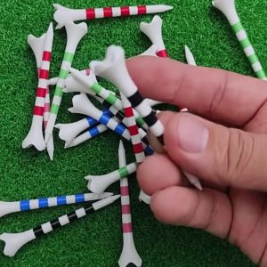 PL LANFY 20Pcs Golf Tee Set Durable 70/83mm Golf Ball Holder Plastic Plastic with Stripe Stripes Practice Tees Golf Training