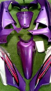 ชุดสีเวฟ100เก่า สีม่วงแก้วตัดบรอน(13ชิ้น)แถมฟรีน้อตพอช