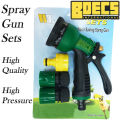 High Pressure Hose Nozzle Set 5pcs Multifunction Water Saving Spray 8 settings. 