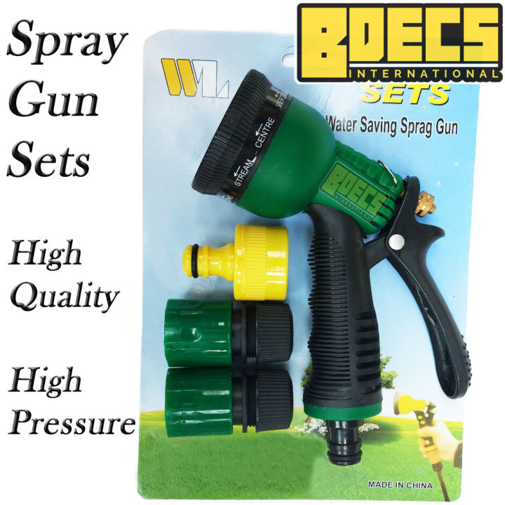 High Pressure Hose Nozzle Set 5pcs Multifunction Water Saving Spray 8 settings
