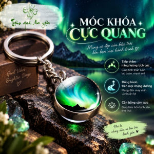 Móc Khóa Cực Quang Đầu Xuân Tươi Sáng Luke FloraMóc Khóa Mặt Cầu Trong Suốt Treo Túi Xách Chìa Khóa