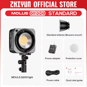ZHIYUN MOLUS G200/G300 LED Video Light Professional Photography Light Studio Light with Bowens Mount Live Stream Lighting - 200W/300W