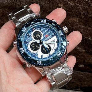 Watchtime นาฬิกาข้อมือแฟชั่นสปอร์ตชาย แบรนแท้ มีสองระบบดิจิตอลกับเข็ม พร้อมสายหนังสามารถเปลี่ยนสลับใส่ได้ กันน้ำได้100% กล่องเเบรนด์ฟรี