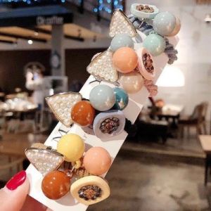 Dây Cột Tóc Chùm Bi Tròn Xinh Xắn Phong Cách Hàn Quốc Cho Nữ