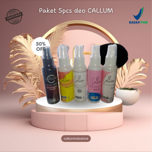 Paket 5pcs Deodorant Spray Callum Penghilang Bau Ketiak TawasBPOM