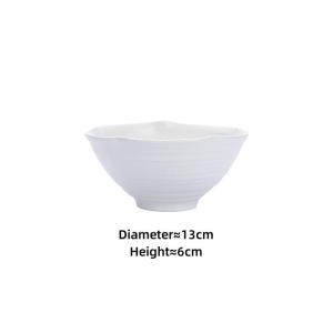 OMK Japanese Style Handmade Pottery Dinner Plate Bowl Dessert dish Irregular Ceramic Salad Plate