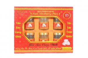 Nước yến Đường phèn 18% tổ yến cao cấp - Yến Sào Cung Đình (6 lọ x 70ml)