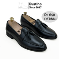 Giày Tassel Loafer Classic Da Thật, Giày Lười Da Bò Nam Họa Tiết Chuông. 