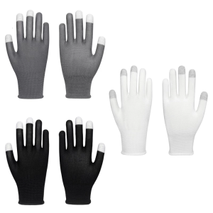 All Size Touch Display Gloves With Conductive Fingertips Breathable Nylon Material For Mobile Gaming And Outdoor Use 2x