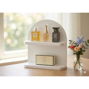 Kệ gỗ mini trưng bày decor nến thơm tượng trang trí để chậu cây xin xắn gỗ tự nhiên