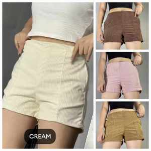 APPLEPlain Color Curdoroy Highwaist Plus Big Size Trousers Shorts - 32 to 40 waistline - medium to 2xl - elastic waistline - for summer - classy and elegant - premium fabric - excellent quality - fabric from abroad - premium quality - mall quality