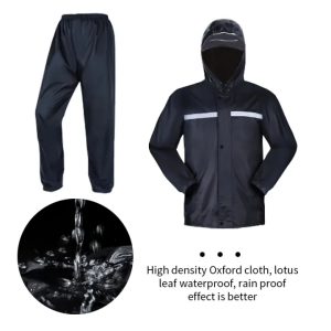 Oxford Cloth Raincoat Motorcycle Rainsuit Rain Coat Jacket Suit Baju Hujan (Coat + Pants)