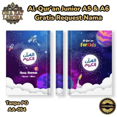 Gratis Custom Nama & Foto - Al Quran Anak Hardcover Ukuran A5 & A6 Latin Terjemahan / Mushaf Al-Quran Khat Itsmani 15 Baris Ayat Pojok / Cover Bukan Di Sticker - Ora Eat Labora