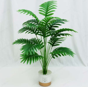 【COD/Original】Artificial Plants big size 12 leaves /24 leaves Artificial Palm Leaves artificial fiddle plant Monstera plant Fiddle Leaf Fig Tree Ficus Lyrata Plant For Indoor House Home Wedding Office Decoration