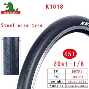 KENDA Bicycle Tire K1018 451 20*1 1/8 Puncture Prevention 700C 700*23C 25C 60TPI dead flying road vehicle Bicycle folding t