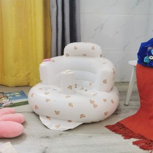 TATAjoy Sofa Kursi Makan Bayi belajar duduk balon Baby Chair Model Tiup Bebek Dengan Music Musik Bebek Duduk