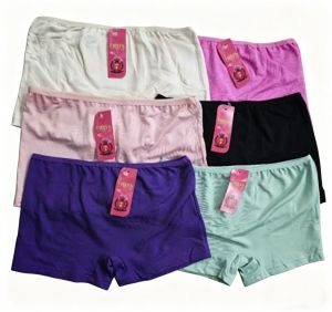 Womens Safety Underwear Cotton Spandex 12PCS Boxer shorts For Girl 6 pcs plain boyleg boxer Shorts