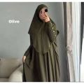 Mecca abaya set hijab gamis syari'i model terbaru 2024 bahan jersey premium jumbo M L XL/gamis polos adem viral gratis pashmina. 