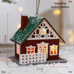 [COD] dfgje Led Bằng Gỗ Giáng Sinh Nhà Mini Xmas Tuyết Nhà Bằng Gỗ Mùa Đông Làng Xây Dựng Bức Tượng Bảng Đồ Trang Trí Kỳ Nghỉ Đảng Trang Trí Nội Thất