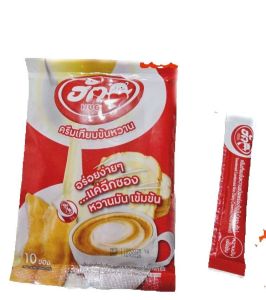 นมข้นหวาน 10 ซอง ครีมเทียมข้นหวาน ตราฮัก ปริมาณ 22 กรัม