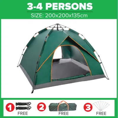 2026 NEW Camping Tent with Rain Fly and Carrying Bag 2-6 Person Lightweight Outdoor Tent for Backpacking Waterproof Windproof Tent with Rainfly Easy Set up-Portable Dome Tents for Camping Hiking and Beach